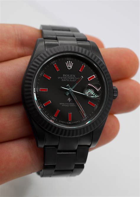 rolex flach schwarz|More.